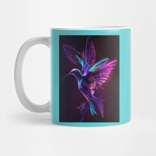 Neon Humming Bird art Mug